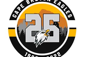 Cape Breton Eagles 25th anniversary logo.