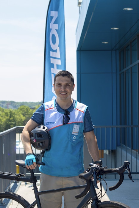 Luis Mejia works at Decathlon in the store’s bicycle workshop. Biking is more than a passion for him; he’s lived and breathed the sport since he was a kid, when he spent his free time mountain biking in Colombia’s mountains near where he grew up. - Photo Contributed.
