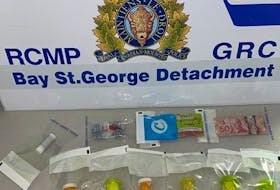 A quantity cocaine, prescription medications, cash and a prohibited weapon were seized by Bay St. George RCMP following a traffic stop on July 12.

