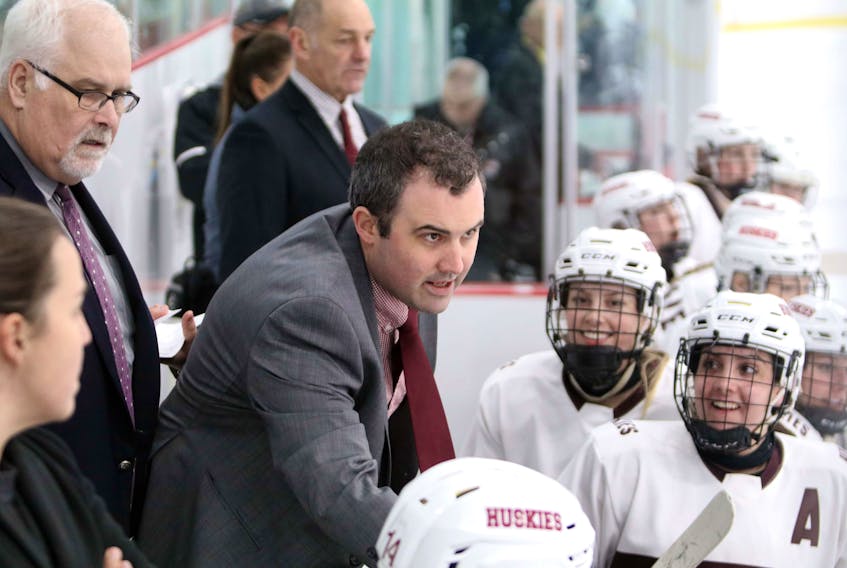 Chris Larade of Cheticamp will coach Nova Scotia's women's hockey team at the Canada Games in 2023. Larade is currently the head coach of the Saint Mary's Huskies women's hockey team. ERIC WYNNE • SALTWIRE NETWORK.