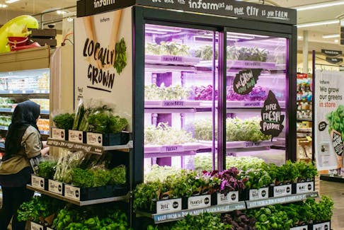 Sobeys has partnered with Infarm to bring fresh greens and herbs grown in modular farming units to select stores.
Sobeys
