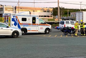 One man was seriously injured in a motorcycle crash on Kenmount Road Wednesday night. Keith Gosse/The Telegram