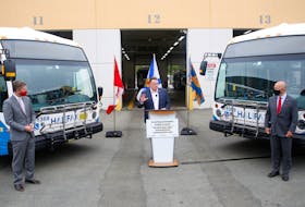 Premier Iain Rankin,  Halifax Regional Municipality Mayor Mike Savage and Halifax MP Andy Filmore, are seen at an announcement about public transit infrastructure for Halifax Thursday, July 15., 2021,

TIM KROCHAK PHOTO