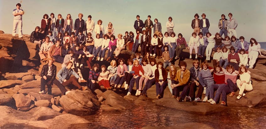 The East Pictou Rural High graduating class of 1982. — Contributed photo by Pridham Studios
