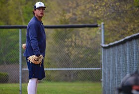 Pitcher J.P. Stevenson is playing for the Charlottetown Gaudet's Auto Body Islanders in the New Brunswick Senior Baseball League this summer.