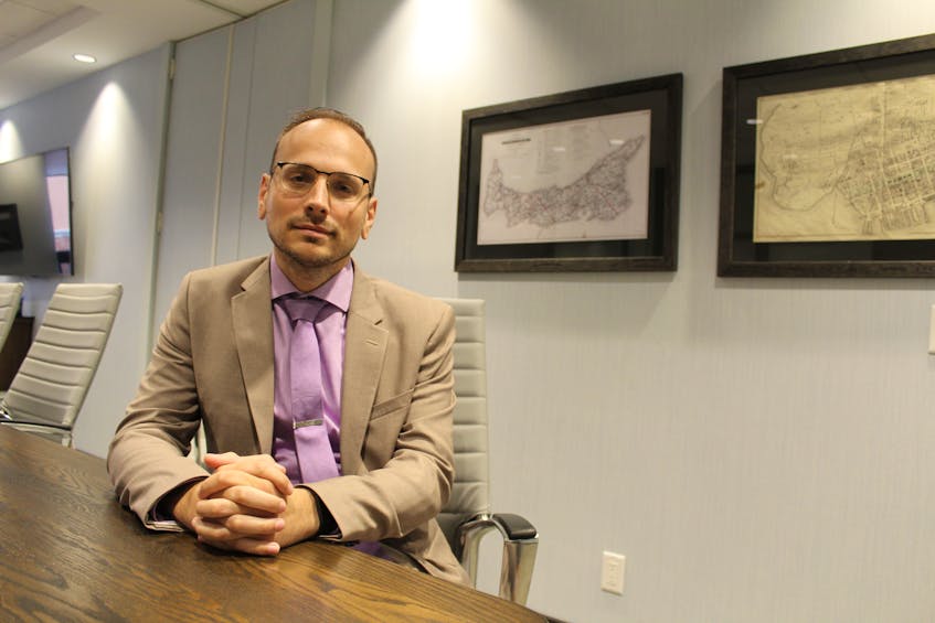 Lawyer and John Howard Society of P.E.I. president Conor Mullin, at the Key Murray Law office in Charlottetown, is spearheading a project to help people who were convicted of homosexuality to get their criminal records erased. 