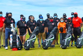Cabot Cape Breton in Inverness hosted a Black Lives Matter Golf mentorship program for 14 local youth between the ages of 12-17. Shown are participants following the two-day event. Names were not provided. CONTRIBUTED • CABOT LINKS