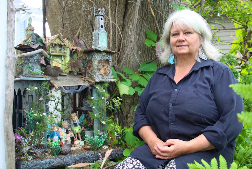 Bernadette Kernaghan, a retired art teacher and artist, draws inspiration from nature and her garden. She’s created a fairy garden in her backyard to marry a few of her interests together, including the stories she grew up as a child. 