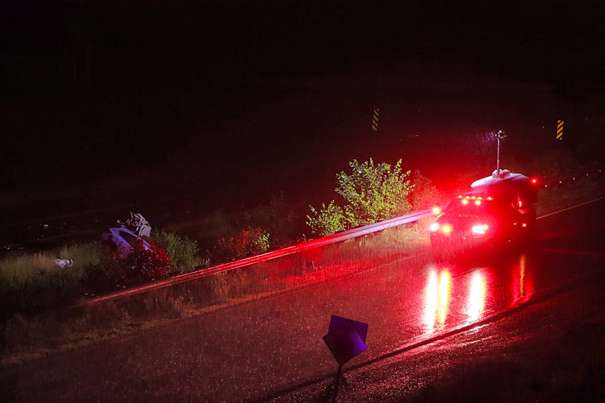 An RCMP collision re-constructionist was called to investigate a fatal crash on Highway 101 on the evening of July 18.
ADRIAN JOHNSTONE
