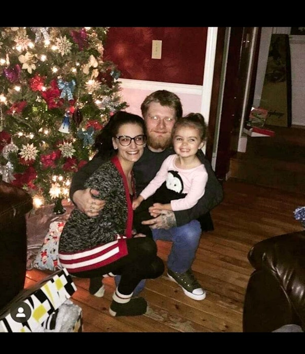 Taylin Kavanaugh, left, her boyfriend T.J. Hall, and Taylin's daughter, Paisley, in a picture taken before the accident. CONTRIBUTED