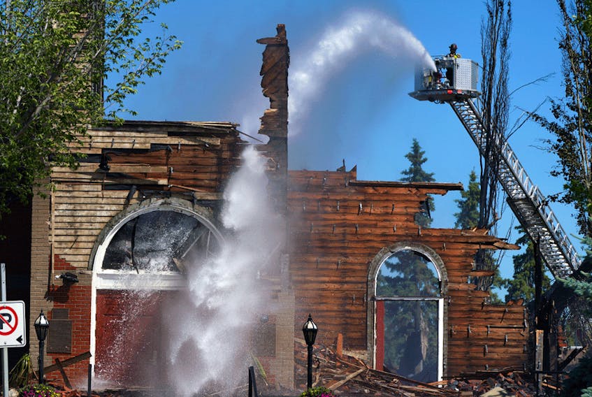 St. Jean Baptiste Parish in Morinville, Alberta was burned to the ground on June 30, 2021.