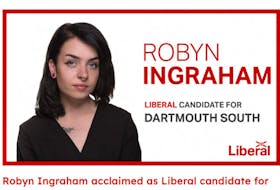 A screen grab from the Liberal Party of Nova Scotia's website, after Robyn Ingraham was announced as a candidate for Dartmouth South.