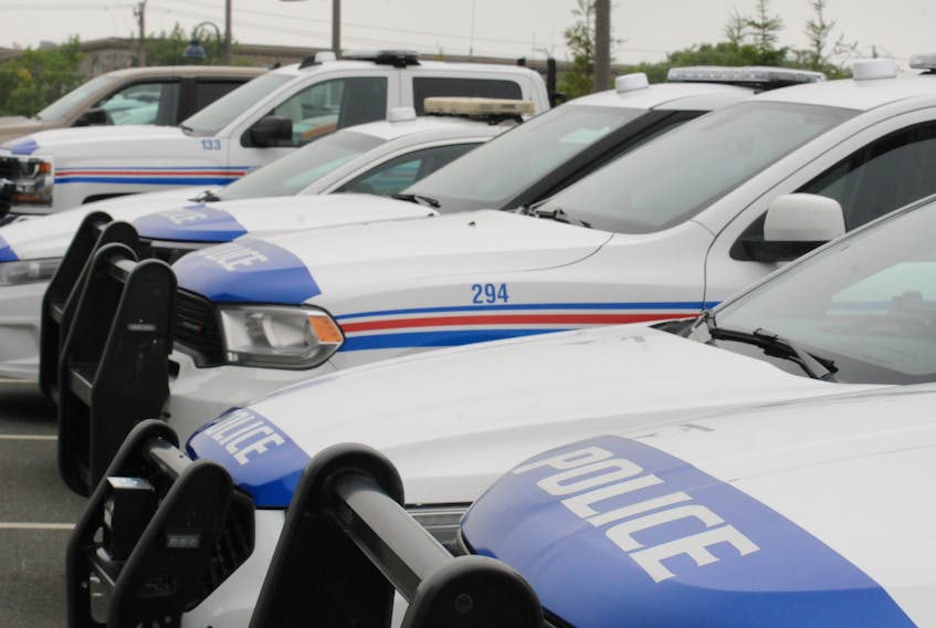 RNC street patrol vehicles parked at the RNC Provincial Headquarters building at Fort Townshend on July 22. Telegram File Photo