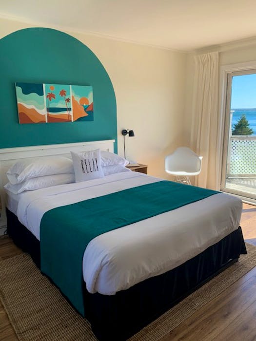 The Marmalade Motel’s renovated rooms are done in a modern bohemian style, complete with bright colours and fun touches. - Photo Contributed.