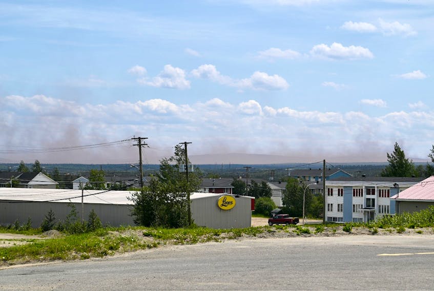 A dust cloud from nearby mining operations has covered the towns of Wabush and Labrador City a few times in recent weeks. - Courtesy of Mike Power