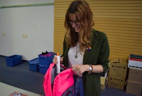 United Way program coordinator Clare Boudreau said having backpacks filled with school supplies helps kids feel comfortable as they start a new school year.