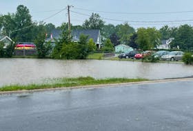 The parking lot adjacent to Victoria Park and the Hants Aquatic Centre was completely submerged July 27 following a sudden storm in Windsor.
JENNIFER DANIELS
