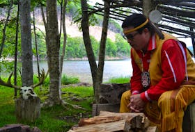 Matthew Patles, an animator and tour guide at Eskasoni Cultures Journeys on Goat Island, enjoys telling visitors about his Mi'kmaq culture and traditions. ARDELLE REYNOLDS/CAPE BRETON POST