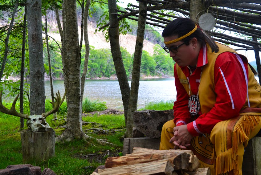 Matthew Patles, an animator and tour guide at Eskasoni Cultures Journeys on Goat Island, enjoys telling visitors about his Mi'kmaq culture and traditions. ARDELLE REYNOLDS/CAPE BRETON POST