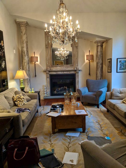 Annapolis Valley designer Betty Ann Balcolm likes finding ways to update a client's space while keeping their preferred aesthetic. This 'before' image shows hints of gold that Balcolm wanted to bring to the forefront of her design.