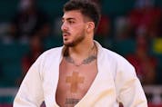  Shady El-Nahas of Canada lost 1-0 in one of two men’s judo 100-kg bronze-medal matches, his fifth match of the day.