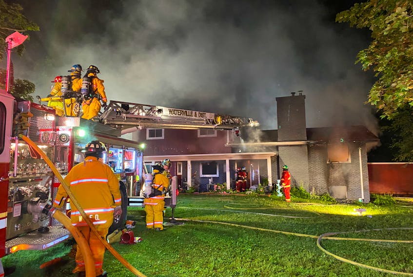 Firefighters from a variety of Valley stations converged on Berwick to help battle an early morning house fire July 3.
Adrian Johnstone
