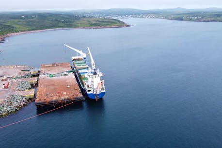 New Newfoundland terminal in St. Lawrence welcomes first fluorspar ship in 31 years
