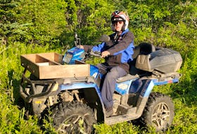 Darryl Crosby on his ATV, a Polaris 570. The Yarmouth, N.S. man, who has enjoyed going on ATV trips across Nova Scotia and Newfoundland, says his wife was the person who first got him interested in ATVing.