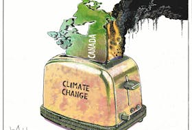 Michael de Adder's editorial cartoon for July 6, 2021. Climate change, toaster, climate crisis, climate emergency.