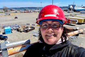 Maggie (Horne) Budden, seen here working at the Marine Atlantic Ferry terminal in North Sydney, was the first Canadian woman to become a Red Seal ironworker. She’s now employed as project co-ordinator for the Office to Advance Women Apprentices in Sydney. CONTRIBUTED