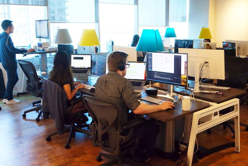  Shopify’s office in Ottawa in 2018. The company offers students placements where they learn the fundamentals of a Shopify developer.
