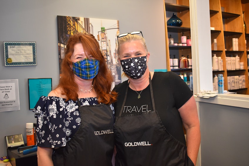 Lesley White, left, and Lori Langille, owners of Fifty Shades of Hair in Truro.
 - Harry Sullivan