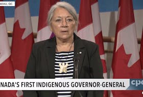 Mary Simon, Canada's new Governor General, speaks at a news conference announcing her appointment Tuesday, July 6, 2021.