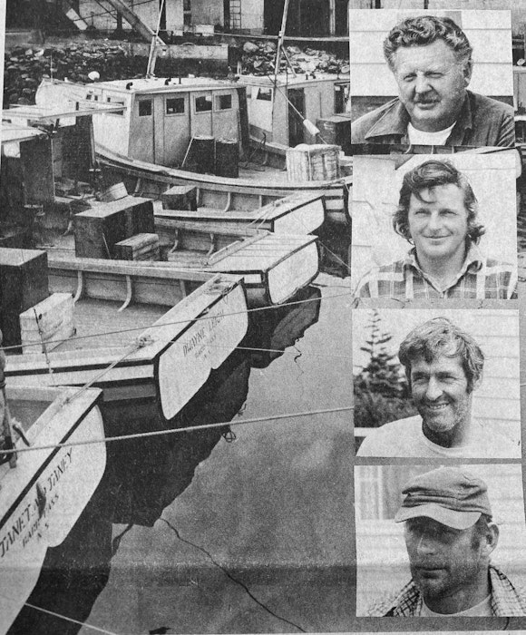Photos of four of the fishermen from the 1976 Yarmouth Vanguard: Keith Ross, Rodney Ross, Edgar Nickerson and Eisner Phinney. PHOTOS BY FRED HATFIELD AND ALAIN MEUSE - File  photo