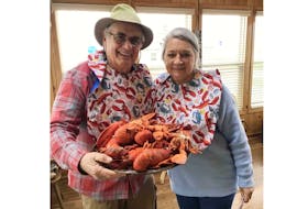 Whit Fraser and Mary Simon, Canada's newly appointed Governor General, enjoyed a feed of lobsters recently with their neighbours Red and Cheryl MacKean in Caribou River.