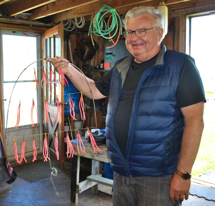 South Side fisherman Rodney Ross still has the handline fishing gear he was using the day he and his father Keith encountered a sea creature on the Pollock Shoal off Cape Sable Island’s southern coast.  “This is the actual one that I was using back in 1976. We called it a Christmas tree. My father-in-law made it for me.” KATHY JOHNSON - Saltwire network