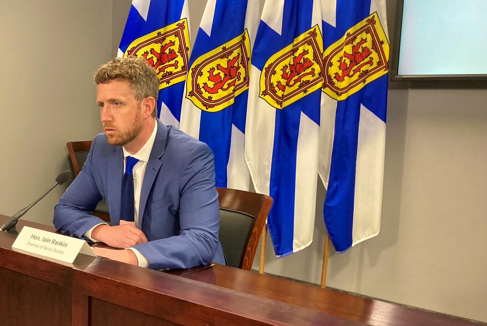 Premier Iain Rankin talks Thursday about looking ahead to the Liberal party's vision of how to take the province to the next level. - Francis Campbell