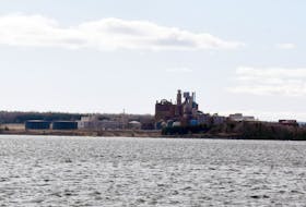Northern Pulp as seen from Pictou. The mill has sat idle since January 2020. 