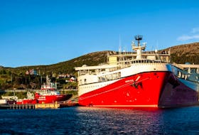 The research/survey ship Ramform Atlas in Bay Bulls in June, 2021. FACEBOOK