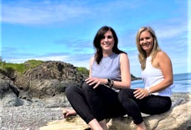 June Pardy, left, and her business partner Jenny Gunn-Sinclair are two members of a team of five that put forward a proposal for a new development project in Baxters Harbour for a Nordic spa and retreat. They hope it will bring tourism to the community.  