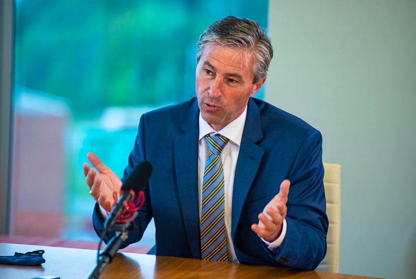 Progressive Conservative leader Tim Houston attends an editorial board meeting at the Chronicle Herald on Thursday, July 22, 2021.
Ryan Taplin - The Chronicle Herald
