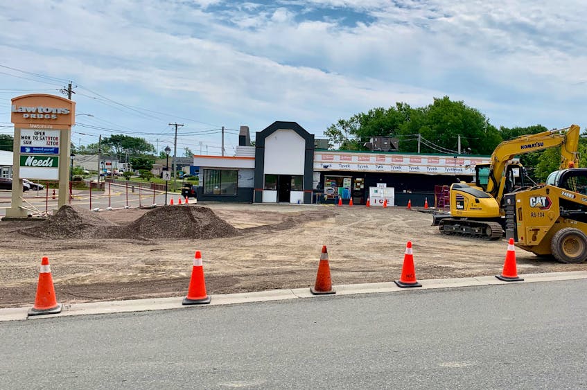 Construction at the south end of Commercial Street where a new Robins restaurant will be located. DAVID JALA/CAPE BRETON - David Jala