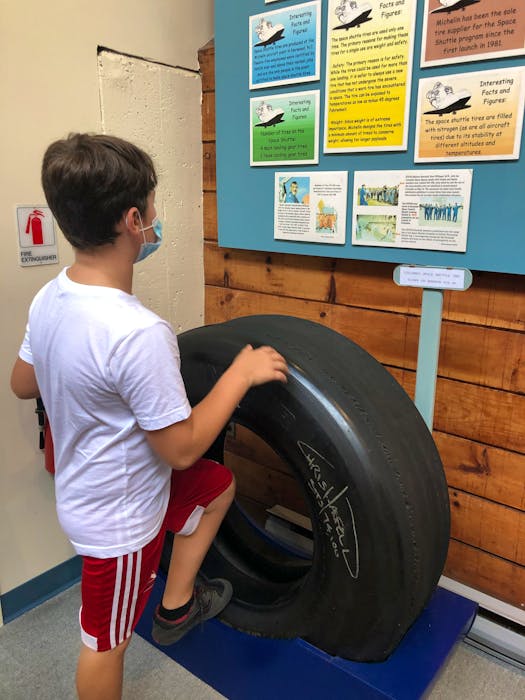Visitors can also discover more about the history of space travel at the museum, which includes a Michelin tire from the spacecraft Columbia, signed by Canadian astronaut Chris Hadfield. - Helen Earley