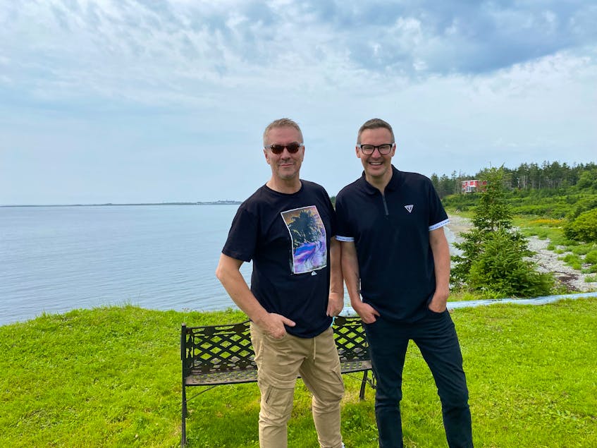 Colin McAllister and Justin Ryan on their new property on Cape Breton Island. - Saltwire network