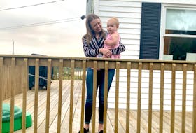 Julissa Stewart, shown with her daughter in River Bourgeois, N.S., has been frantically searching for a house to rent in Cape Breton's Richmond County, but finding a suitable, and affordable, place has been difficult.