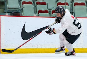 Halifax's Jillian Saulnier skates during a Team Canada practice on Aug. 6 at Winsport Arena in Calgary. - MATTHEW MURNAGHAN / HOCKEY CANADA 