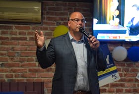 MLA Dave Ritcey gave his thank you speech and celebrated with PC supporters at The Blunt Bartender pub and eatery in Truro.