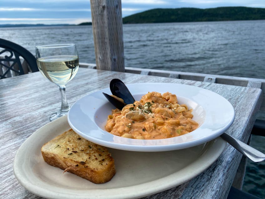 Doyle Sansome & Sons Lobster Pool in Hillgrade offers a delicious seafood pasta. It’s a must-visit just to spent time on their waterside patio. - Erin Sulley