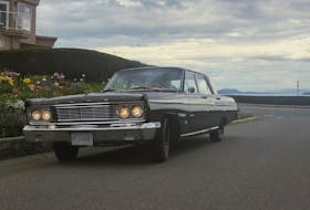 After attending a Hargerty Driving Experience program in Seattle, Cooper Philp of Victoria was hooked on older cars, and especially those with standard shift transmissions. Philp bought this 1965 Ford Fairlane for $2,000 in Edmonton. Contributed/Cooper Philp