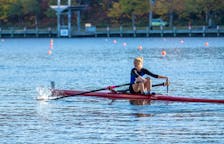 Jana Peachey, shown training on Lake Banook, is a member of the Canadian team that will compete at the world junior rowing championships in  Plovdiv, Bulgaria, beginning Aug. 11. - Contributed